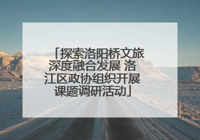 探索洛阳桥文旅深度融合发展 洛江区政协组织开展课题调研活动