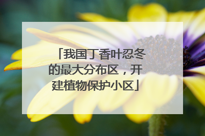 我国丁香叶忍冬的最大分布区，开建植物保护小区