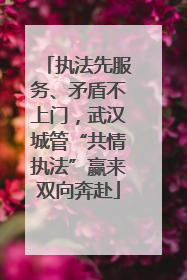 执法先服务、矛盾不上门，武汉城管“共情执法”赢来双向奔赴