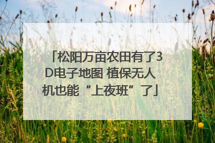 松阳万亩农田有了3D电子地图 植保无人机也能“上夜班”了