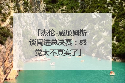 杰伦-威廉姆斯谈闯进总决赛：感觉太不真实了