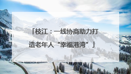 枝江：一线协商助力打造老年人“幸福港湾”