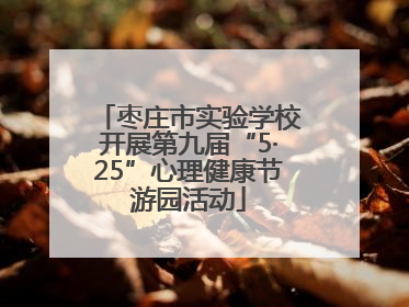 枣庄市实验学校开展第九届“5·25”心理健康节游园活动