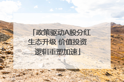 政策驱动A股分红生态升级 价值投资逻辑重塑加速