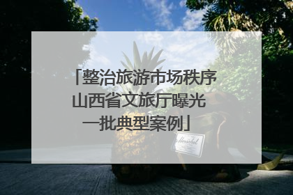 整治旅游市场秩序 山西省文旅厅曝光一批典型案例
