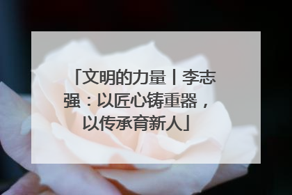 文明的力量丨李志强：以匠心铸重器，以传承育新人