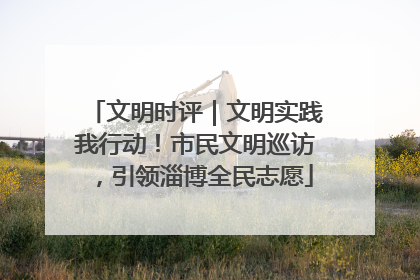 文明时评｜文明实践我行动！市民文明巡访，引领淄博全民志愿
