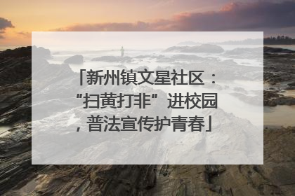 新州镇文星社区：“扫黄打非”进校园，普法宣传护青春