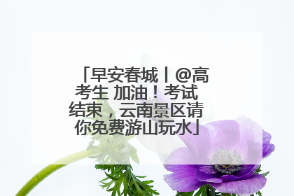 早安春城丨@高考生 加油！考试结束，云南景区请你免费游山玩水