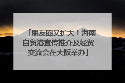 朋友圈又扩大！海南自贸港宣传推介及经贸交流会在大阪举办