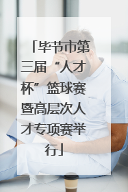 毕节市第三届“人才杯”篮球赛暨高层次人才专项赛举行