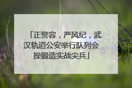 正警容，严风纪，武汉轨道公安举行队列会操锻造实战尖兵