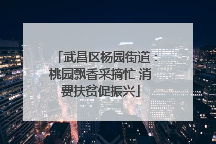 武昌区杨园街道：桃园飘香采摘忙 消费扶贫促振兴