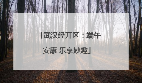 武汉经开区：端午安康 乐享妙趣