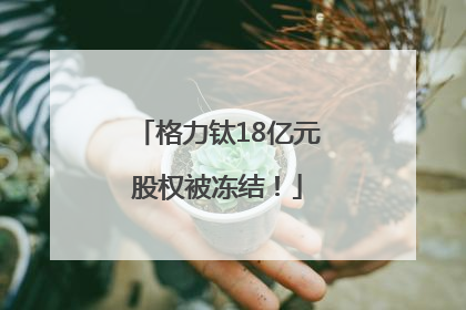 格力钛18亿元股权被冻结！