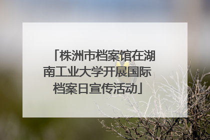株洲市档案馆在湖南工业大学开展国际档案日宣传活动