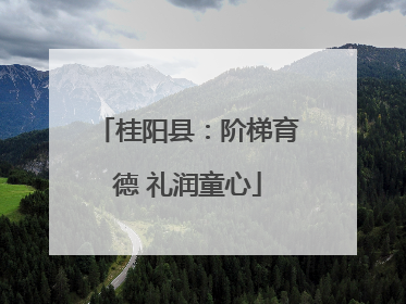 桂阳县：阶梯育德 礼润童心