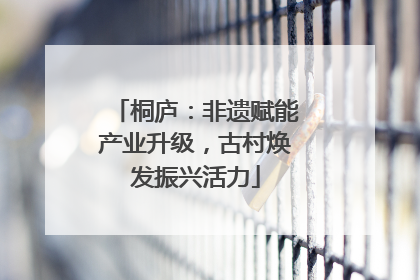 桐庐：非遗赋能产业升级，古村焕发振兴活力
