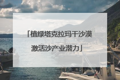 植绿塔克拉玛干沙漠 激活沙产业潜力