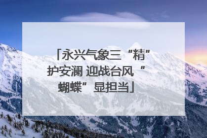 永兴气象三“精”护安澜 迎战台风“蝴蝶”显担当