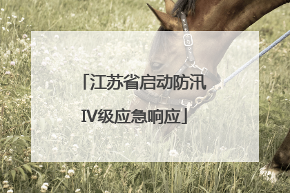 江苏省启动防汛IV级应急响应