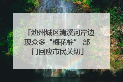 池州城区清溪河岸边现众多“梅花桩” 部门回应市民关切