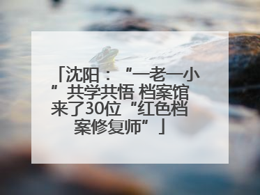 沈阳：“一老一小”共学共悟 档案馆来了30位“红色档案修复师”