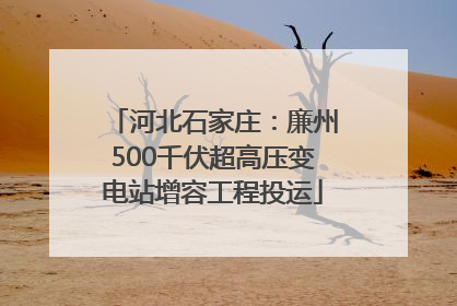 河北石家庄：廉州500千伏超高压变电站增容工程投运