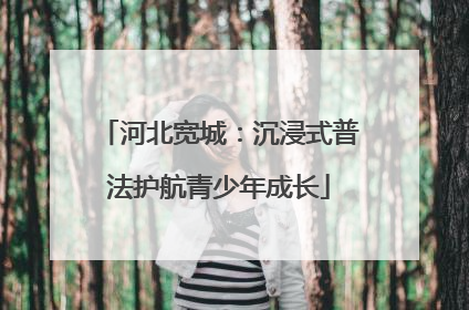 河北宽城：沉浸式普法护航青少年成长