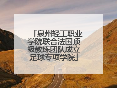 泉州轻工职业学院联合法国顶级教练团队成立足球专项学院