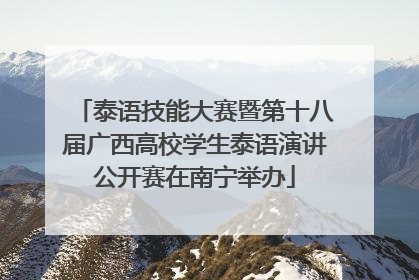 泰语技能大赛暨第十八届广西高校学生泰语演讲公开赛在南宁举办