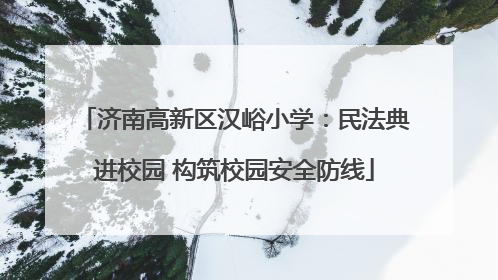 济南高新区汉峪小学：民法典进校园 构筑校园安全防线