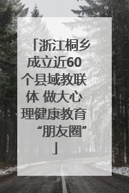 浙江桐乡成立近60个县域教联体 做大心理健康教育“朋友圈”