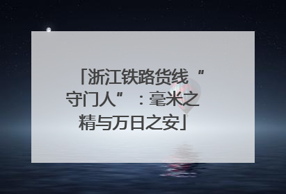 浙江铁路货线“守门人”：毫米之精与万日之安