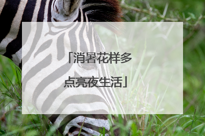 消暑花样多 点亮夜生活