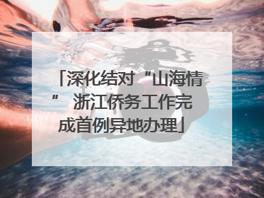 深化结对“山海情” 浙江侨务工作完成首例异地办理