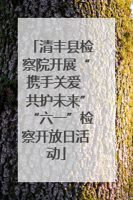 清丰县检察院开展“携手关爱 共护未来”“六一”检察开放日活动