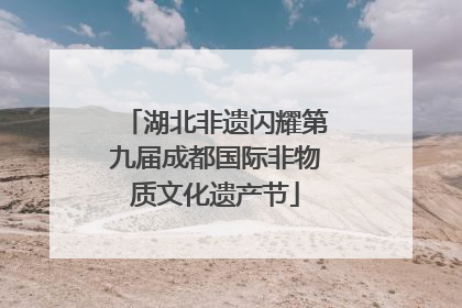 湖北非遗闪耀第九届成都国际非物质文化遗产节