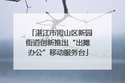 湛江市霞山区新园街道创新推出“出摊办公”移动服务台