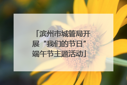 滨州市城管局开展“我们的节日”端午节主题活动