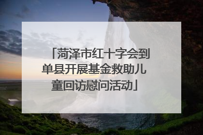 菏泽市红十字会到单县开展基金救助儿童回访慰问活动