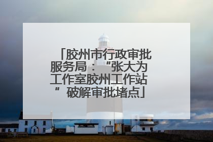 胶州市行政审批服务局：“张大为工作室胶州工作站”破解审批堵点