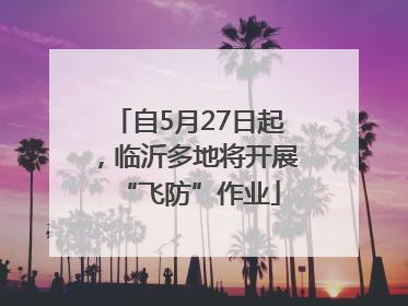 自5月27日起，临沂多地将开展“飞防”作业
