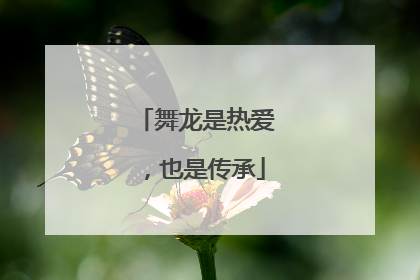舞龙是热爱，也是传承