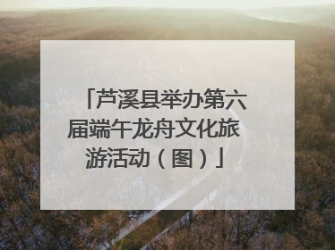 芦溪县举办第六届端午龙舟文化旅游活动（图）