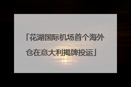 花湖国际机场首个海外仓在意大利揭牌投运