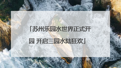 苏州乐园水世界正式开园 开启三园水陆狂欢