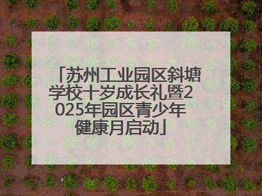 苏州工业园区斜塘学校十岁成长礼暨2025年园区青少年健康月启动