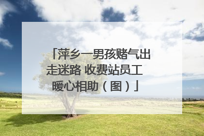 萍乡一男孩赌气出走迷路 收费站员工暖心相助（图）