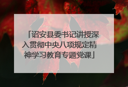 诏安县委书记讲授深入贯彻中央八项规定精神学习教育专题党课